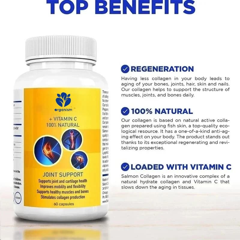 Collagene vitamina C Collagene marino bioattivo-60 capsule
