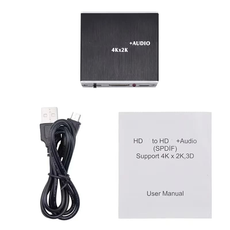 Video extractor Compatible audio converter HDMI to 3.5 mm Adapter splitter for stereo output TOSLINK optical SPDIF