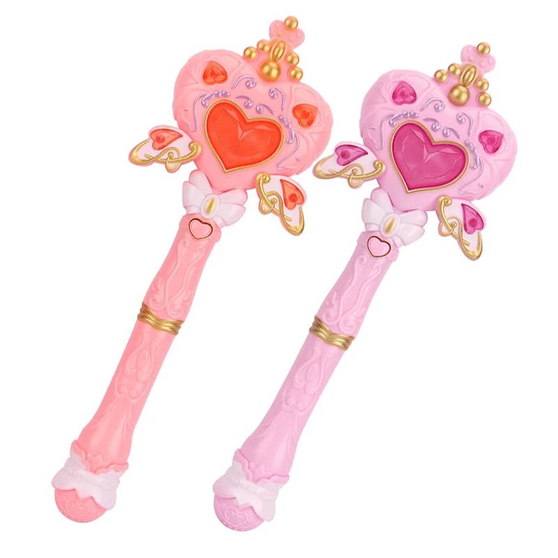 Bacchetta magica per ragazze con musica leggera principessa anelli per collana a emissione di luce Set giocattolo con luce di proiezione bacchetta magica principessa