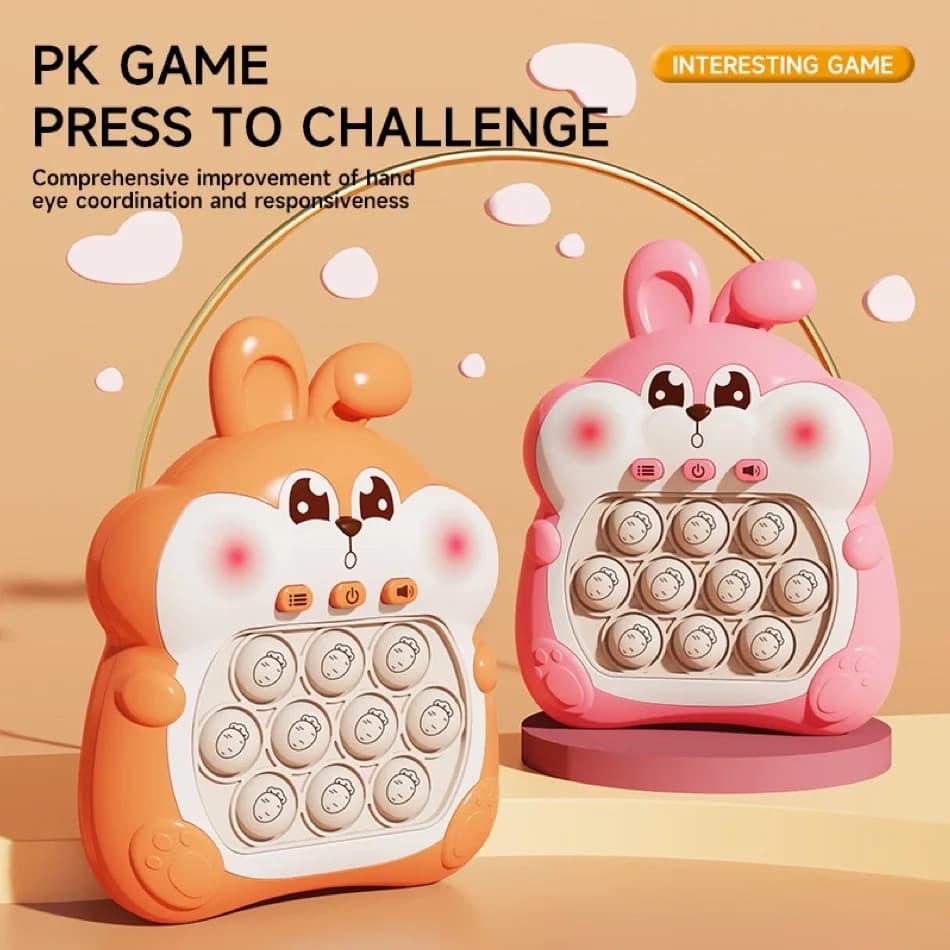 Pop Quick Push Bubbles Macchina da gioco per bambini Cartoon Divertimento Whac-A-Mole Spremitura Giocattoli Antistress Sensoriale Bubble Pop Fidget Toy Regali