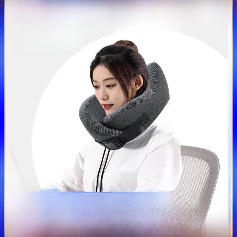 Cuscino a U in Memory Foam con Tessuto Magnetico, Supporto per il Collo, Cuscino da Viaggio Portatile per Aereo, Cuscino Creativo a Forma di U
