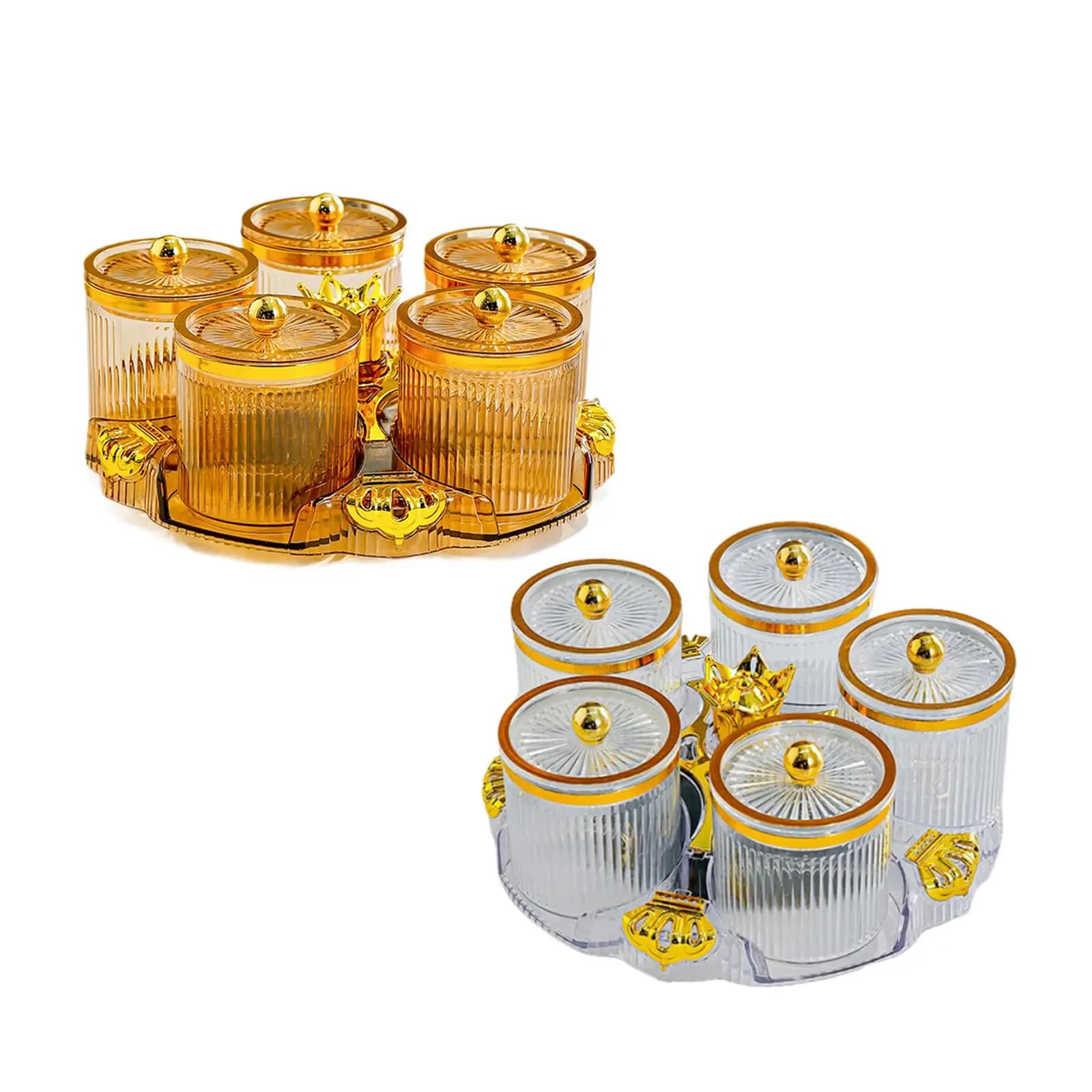 Set di piatti per frutta con coperchio a chiusura ermetica, piatto girevole con scomparti per snack, per cucina, frigorifero, casa e feste