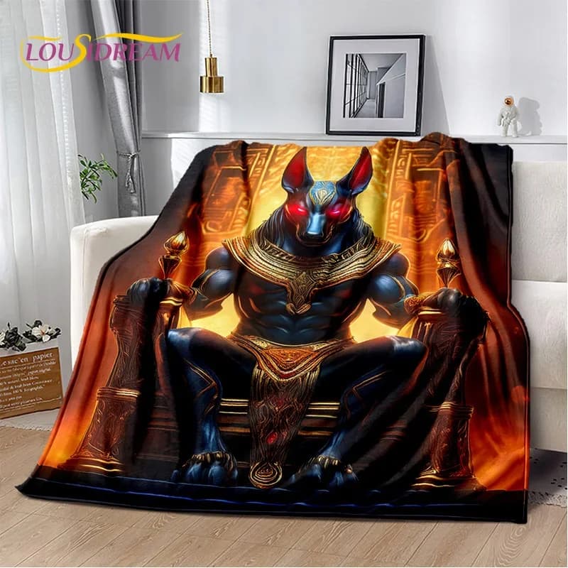 3D Antico Egitto Morte Anubis Faraone Horus Mitologia 2025 Coperta morbida, Coperta morbida per la casa Camera da letto Letto Copridivano Bambino