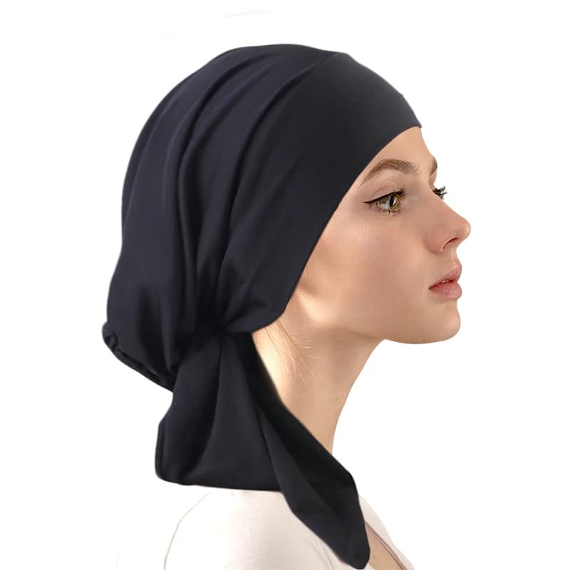 Women's Moslem Waist Hat Pre-annodoned Elastic Soft Foulard Islamic Cappello turban Cofano Turbante Mujer Berretto chemio Copricapo