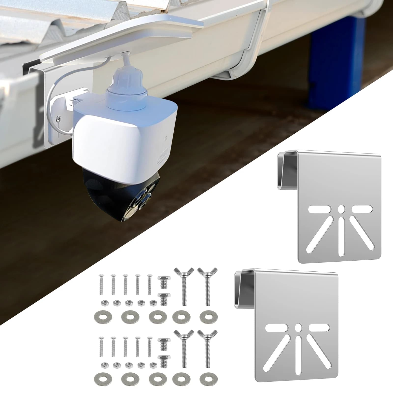 Metal Gutter Mount Bracket For Eufy SoloCam S340E30 Secure Your Solar Camera 8.9*8.3*2cm Gutter Mount Support Camera Surveillanc