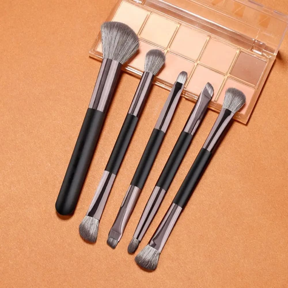 Double-ended Eyeshadow Brushes Set Eyebrow Pencil Multifunction Travel Makeup Brush Set Soft Portable Cosmetic Brush Kit Gift