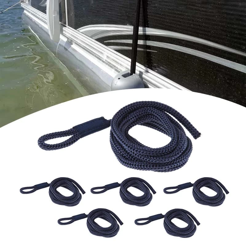 6 pz Linee Parafango Barca Doppio Intrecciato 6mm di Spessore Parafango Corde Yacht Ormeggio Corde di Aggancio Per Barca Velocità Marina