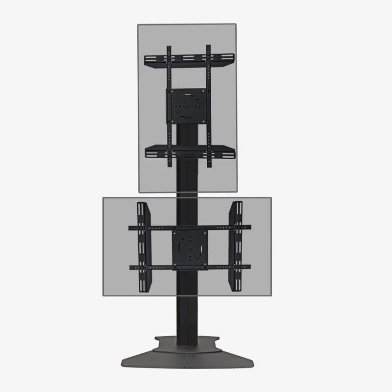 Dual TV Floor Stand for 30-60 Inch Screen, Space Saving Rotatable Stand Mount for 2 Monitor Display (AVA 201D)