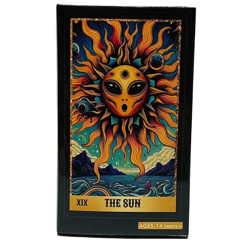 Alien Tarot Deck 78 Cards Psychedelic Space Themed Tarot Cards Board Games