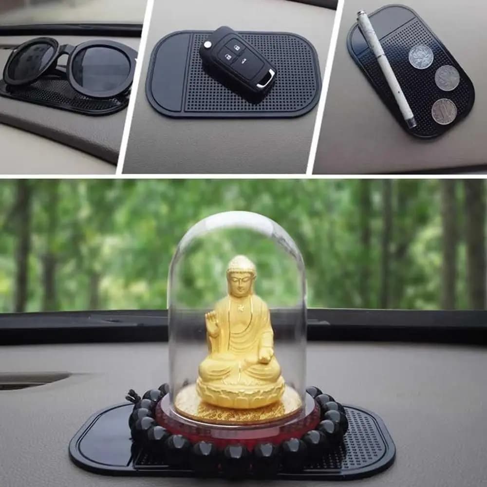 Black dashboard auto sticker pad disc support dashboard mat support for phone anti slip pad