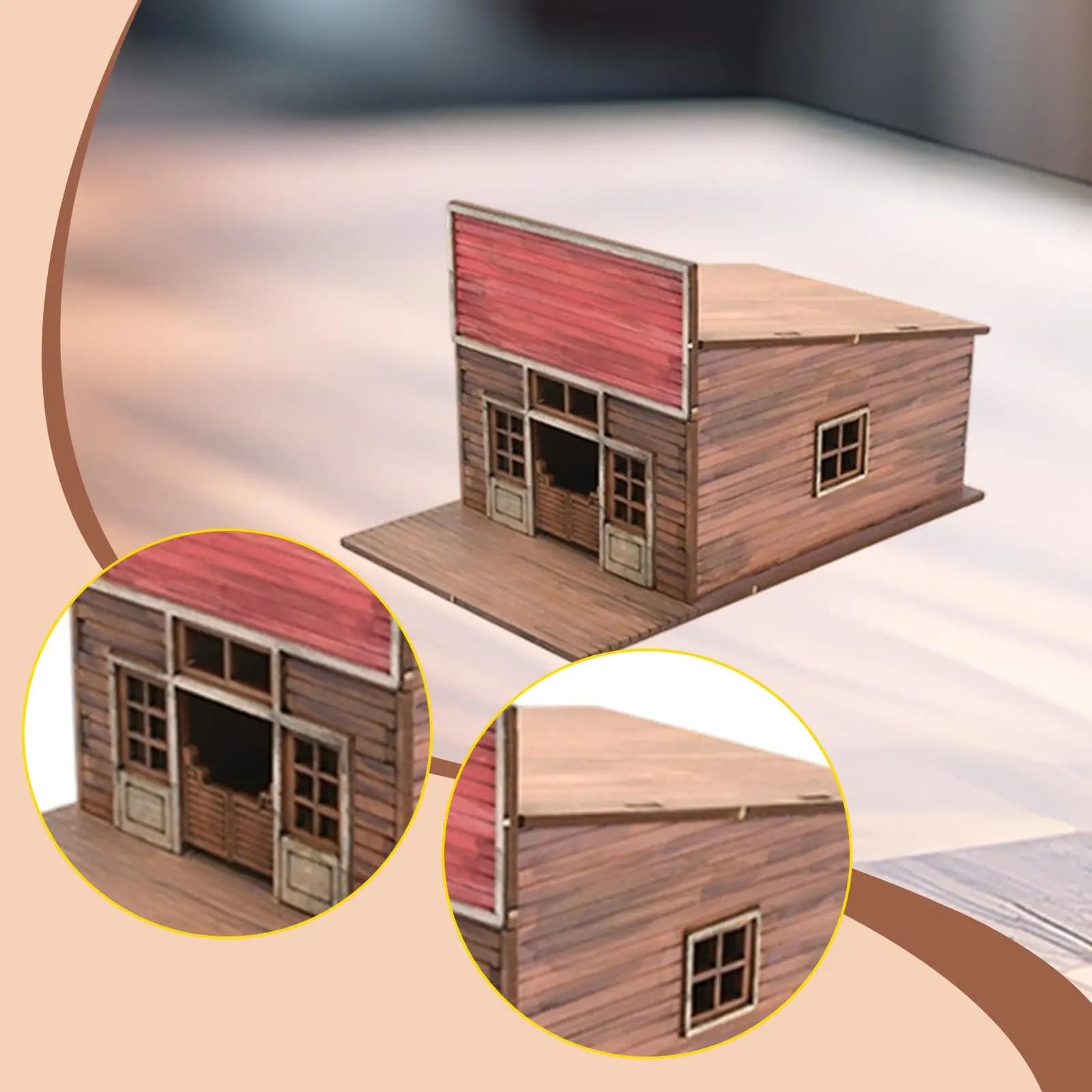 Kit modello di edificio cittadino 1/72 Modello di scena in miniatura Modello di architettura Micro paesaggio