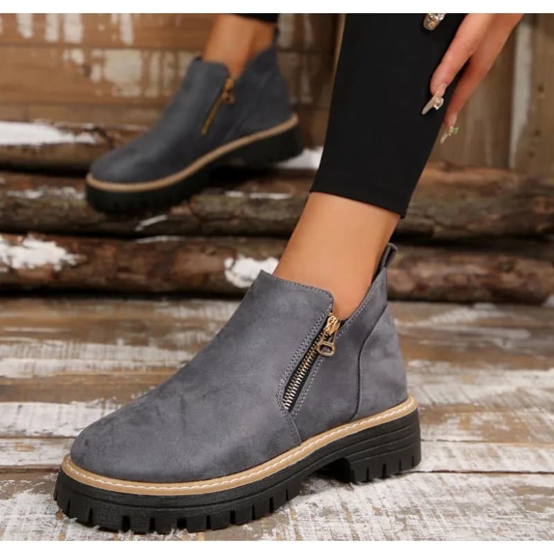 Nuove donne semplici stivali alla moda scarpe con plateau taglie forti donna stivaletti con suola spessa moda comodi Botas De Mujer