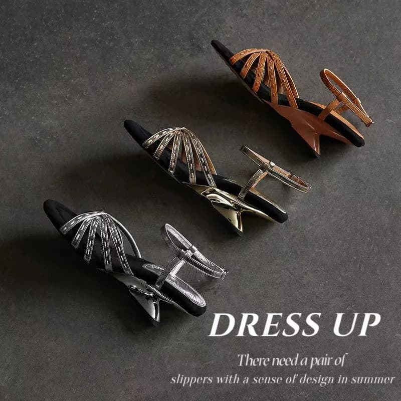 2026 new summer women sandals natural leather 22-25cm microfiber+sheepskin+pigskin cross-strap back-buckle women shoes fashion