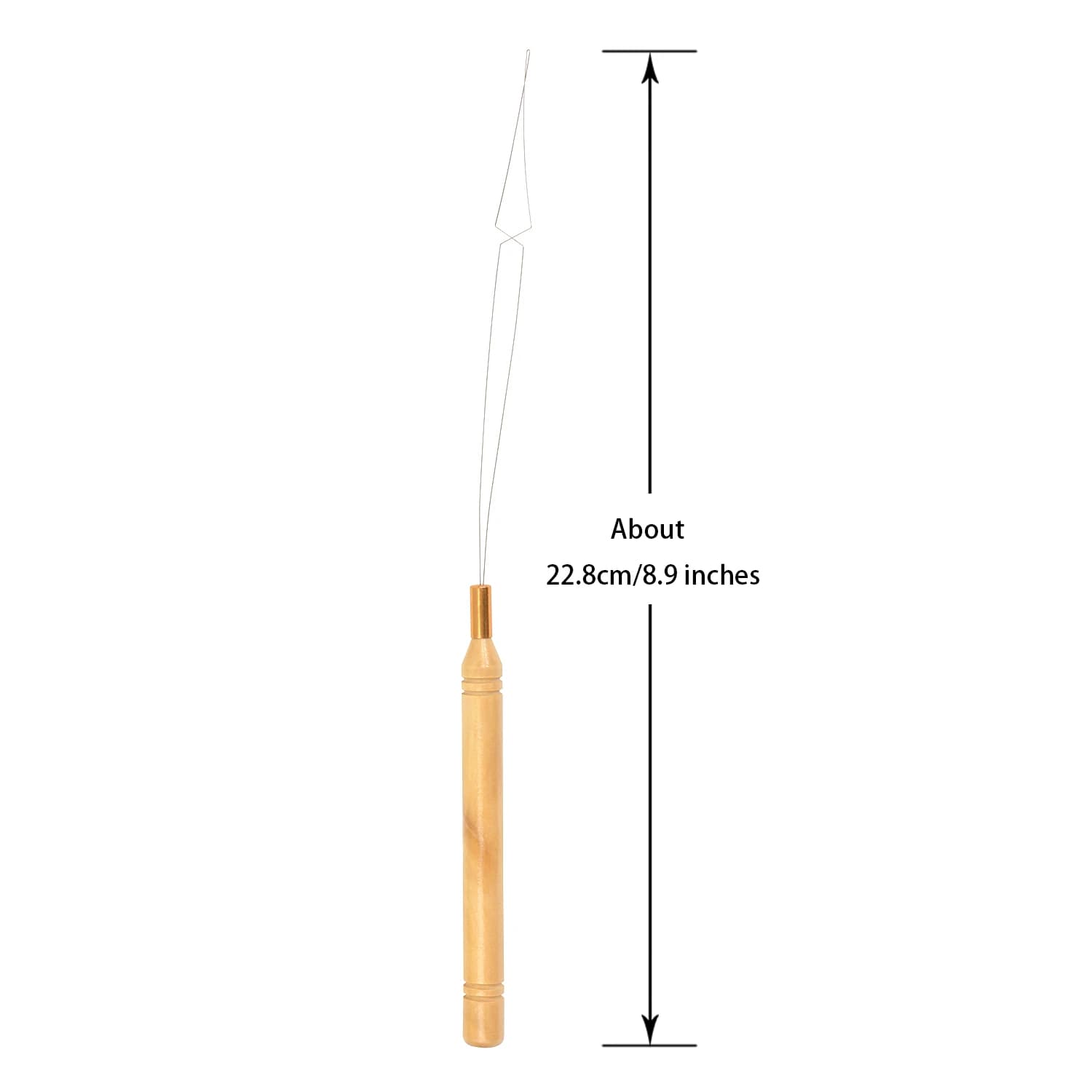 10 Pezzi Ago per Micro Anelli per Extension Capelli, Ago ad Anello, Uncinetto, Strumento per Infilare Perline per Parrucche, Infilatore per Micro Anelli
