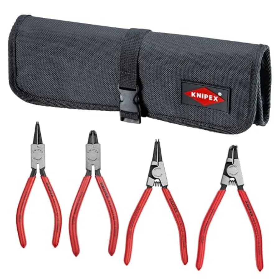 Dritto e a 90 gradi ° Set di Pinze per Anelli Elastici in Custodia, 4 Pezzi