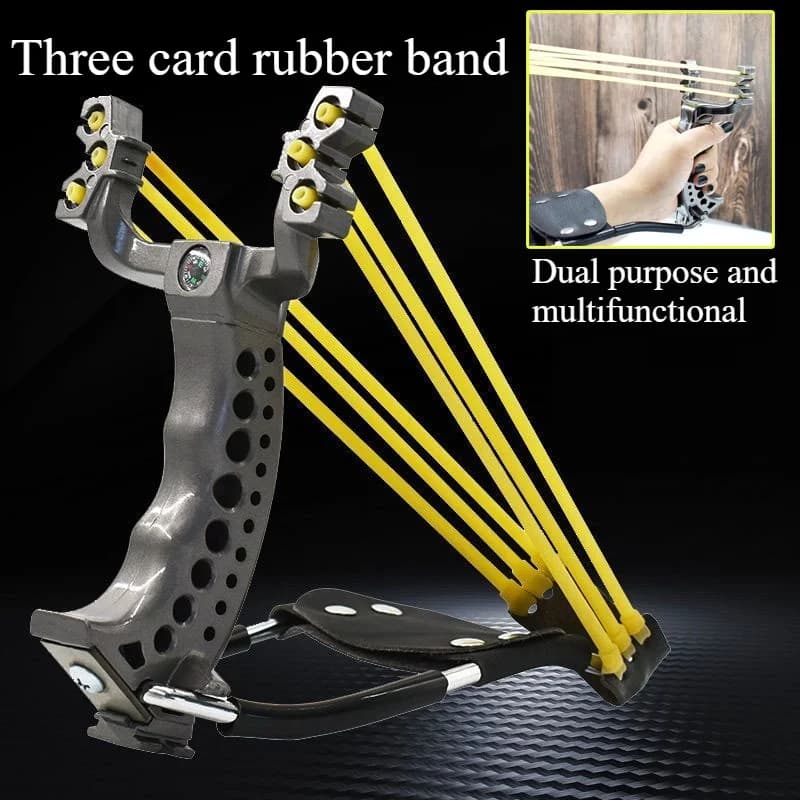 Outdoor Shooting Catapult Hunting With Wrist Support and Compass Decoration Catapult Professional Slingshot for toy