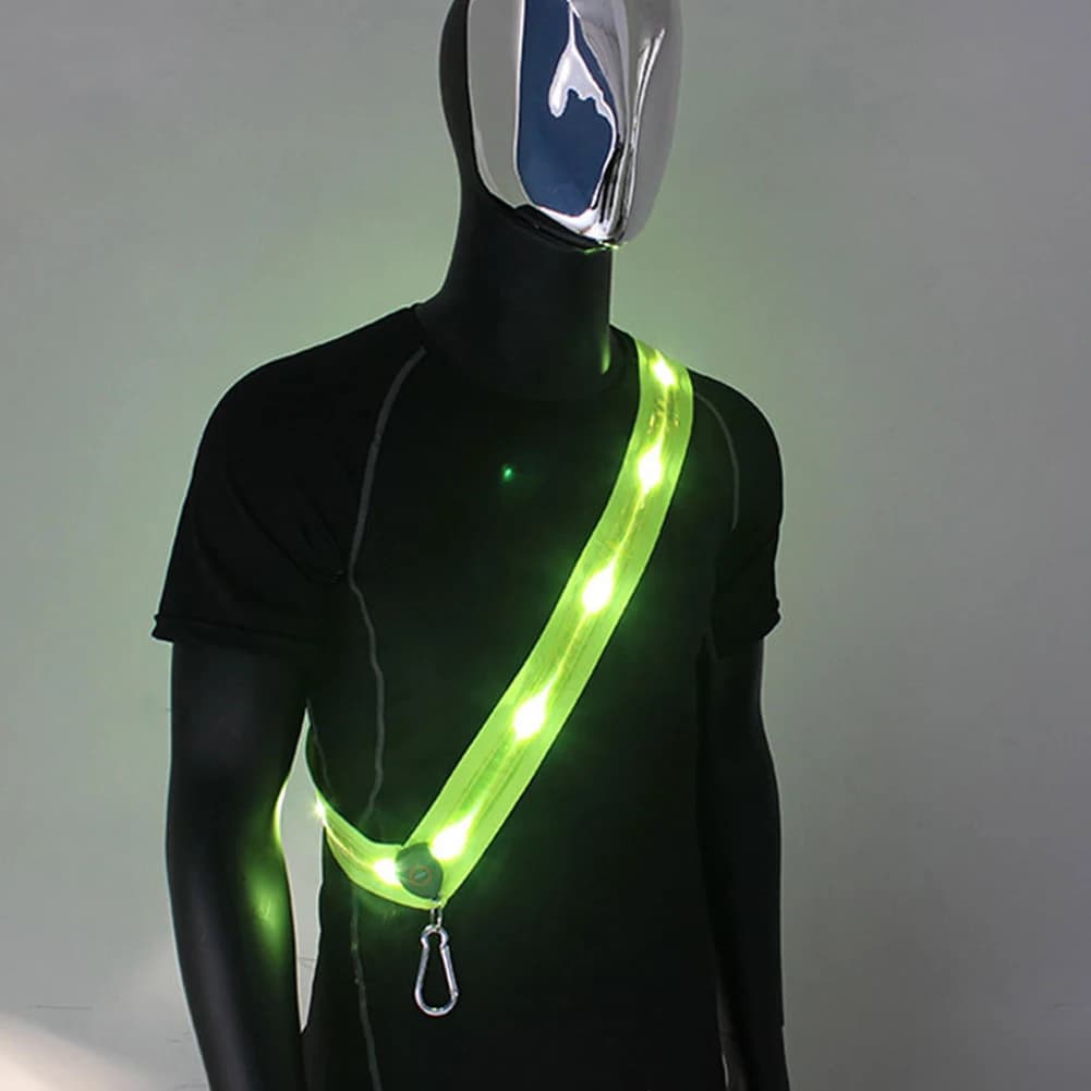 Rechargeable LED Straps for Men and Women, Night Safety, Luminous Equipment for Hiking, Jogging and Walking