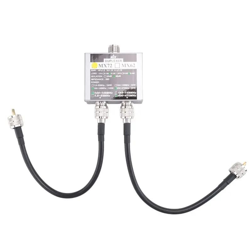 Combinatore d'antenna per radioamatori sensibile VHF UHF Tri-Banda, Duplexer per antenna lineare MX72 60-100W