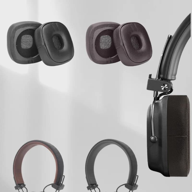 Cuscinetti auricolari di ricambio per cuffie Marshall Major IV Major 4, copri-orecchie, cuffie, cuscinetti auricolari, cuscino per le orecchie, fascia originale in pelle