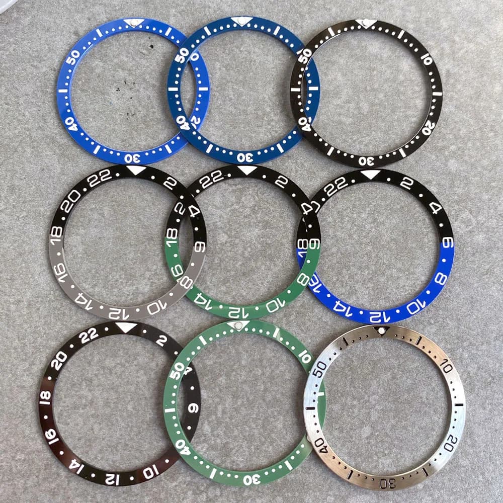 Plate In Ceramic Alloy 38 MILLIMETRI * 31.5 MILLIMETRI Bezel Insert For SKX NH35 NH34 GMT Mod Mechanical Automatic Diving Watch Men Accessories Parts