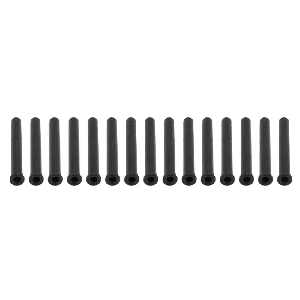 15PCS Nylon Tennis Racket Wire Protection Tube Black 4.0x35mm Tennis Racket String Protection Tubes Stringing Accessory