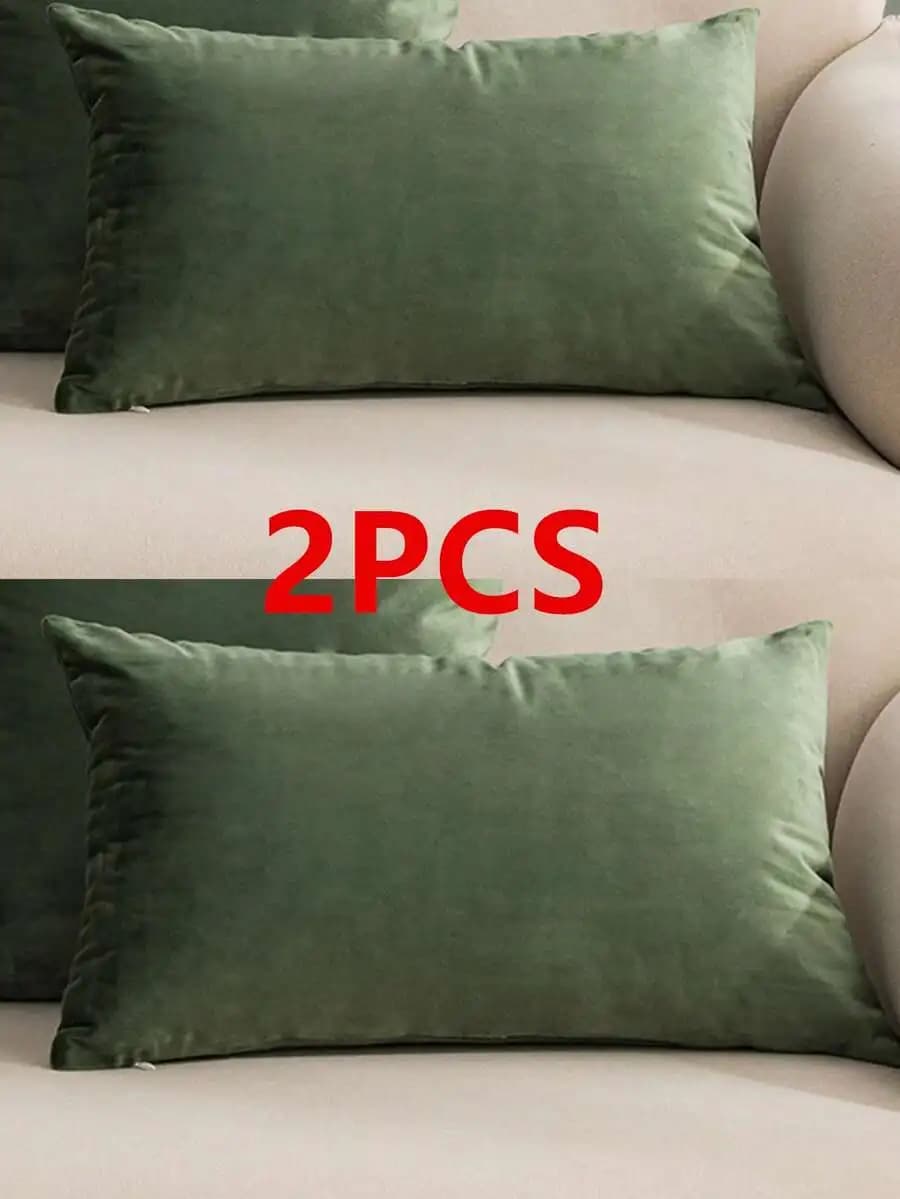 Double-Sided Velvet Throw Pillow Cover Modern Minimalist Solid Color Cushion Cover For Living Room Bedroom Sofa 30x50cm 45x45cm