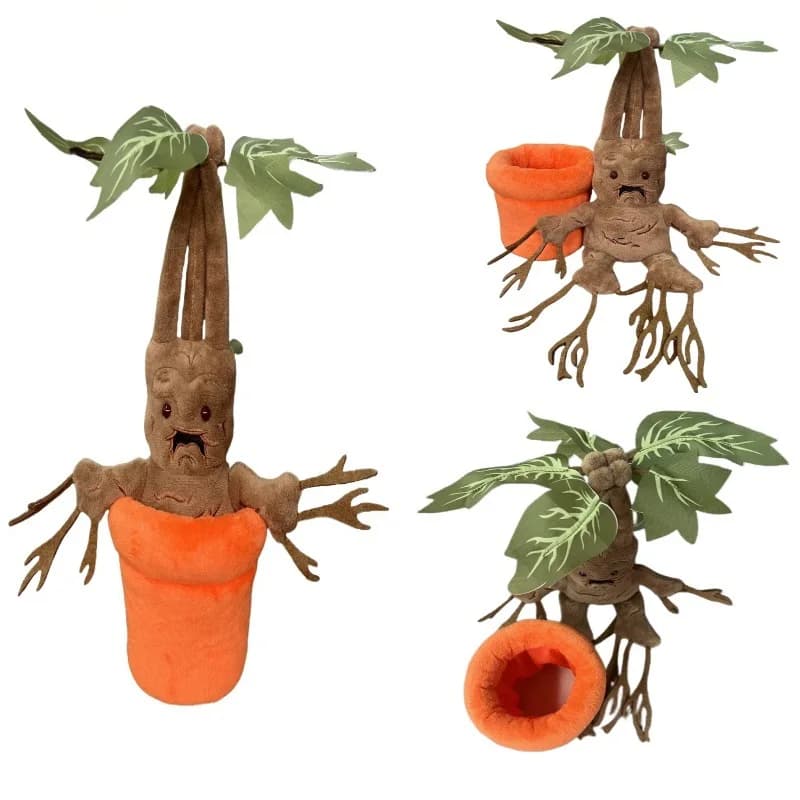 New Harries Mandrake Magic Plant Elfo Plush Soft Doll Pot Plant Vase Plush Movie peripherals Bearing Ornaments Gifts for Kids