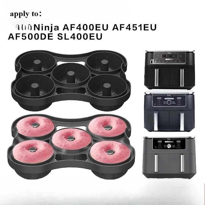 Universal silicone donut mould Ninja AF400 Air fryers - Non-stick oven accessories, reusable donut maker for home kitchen