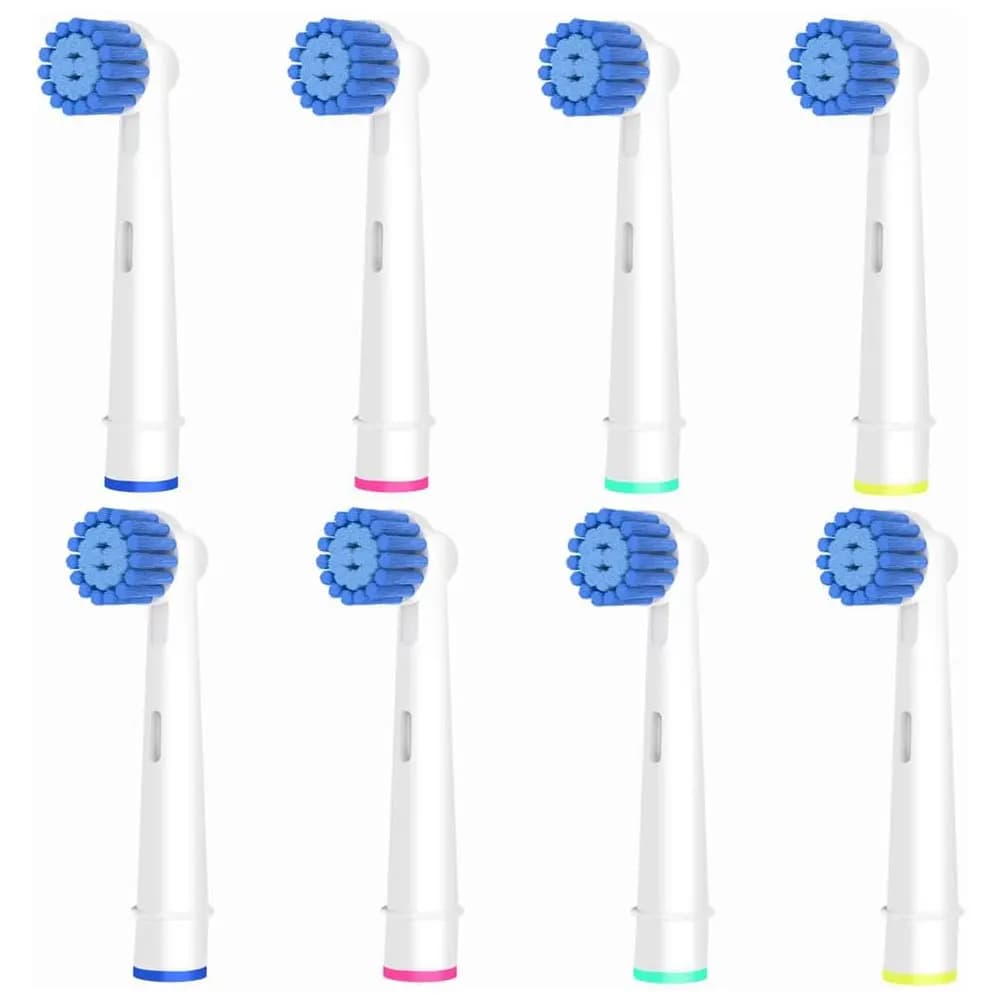 Replacement heads for 4/8/16 sensitive gums compatible with Oral-b electric toothbrush, soft bristles for maximum