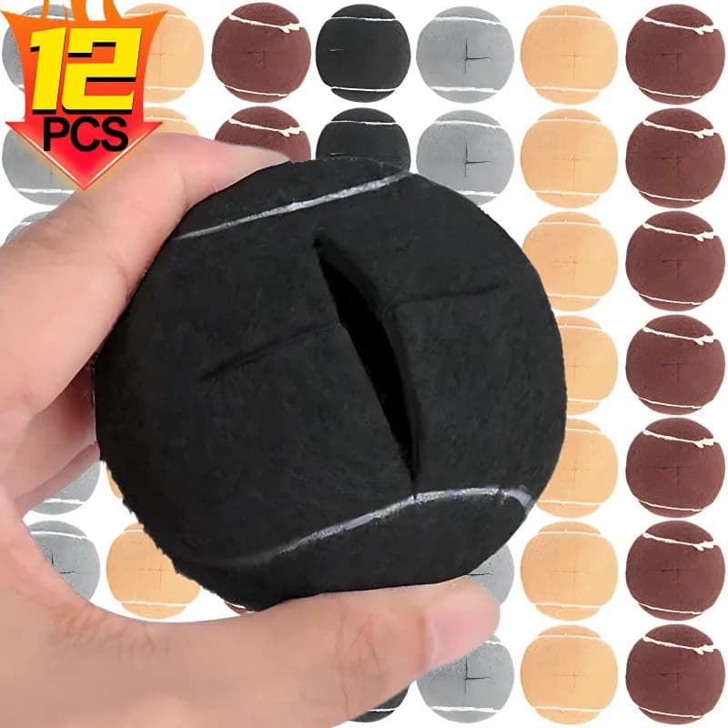 12/1PCS Tennis ball-shaped furniture cups Cross-opening equipment Anti-slip floor protection for office sofa Dining room Home