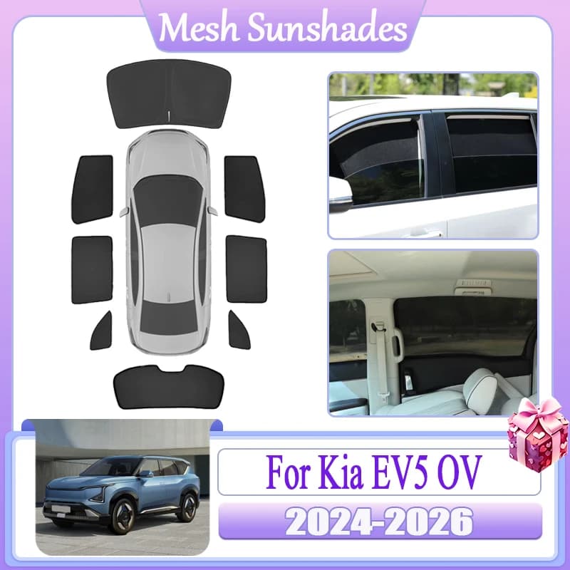 Accessori per Kia EV5 OV 2024 2025 2026 Tendine Parasole Magnetiche per Auto Protezione UV Laterale Visiera Parasole Ricambi Auto