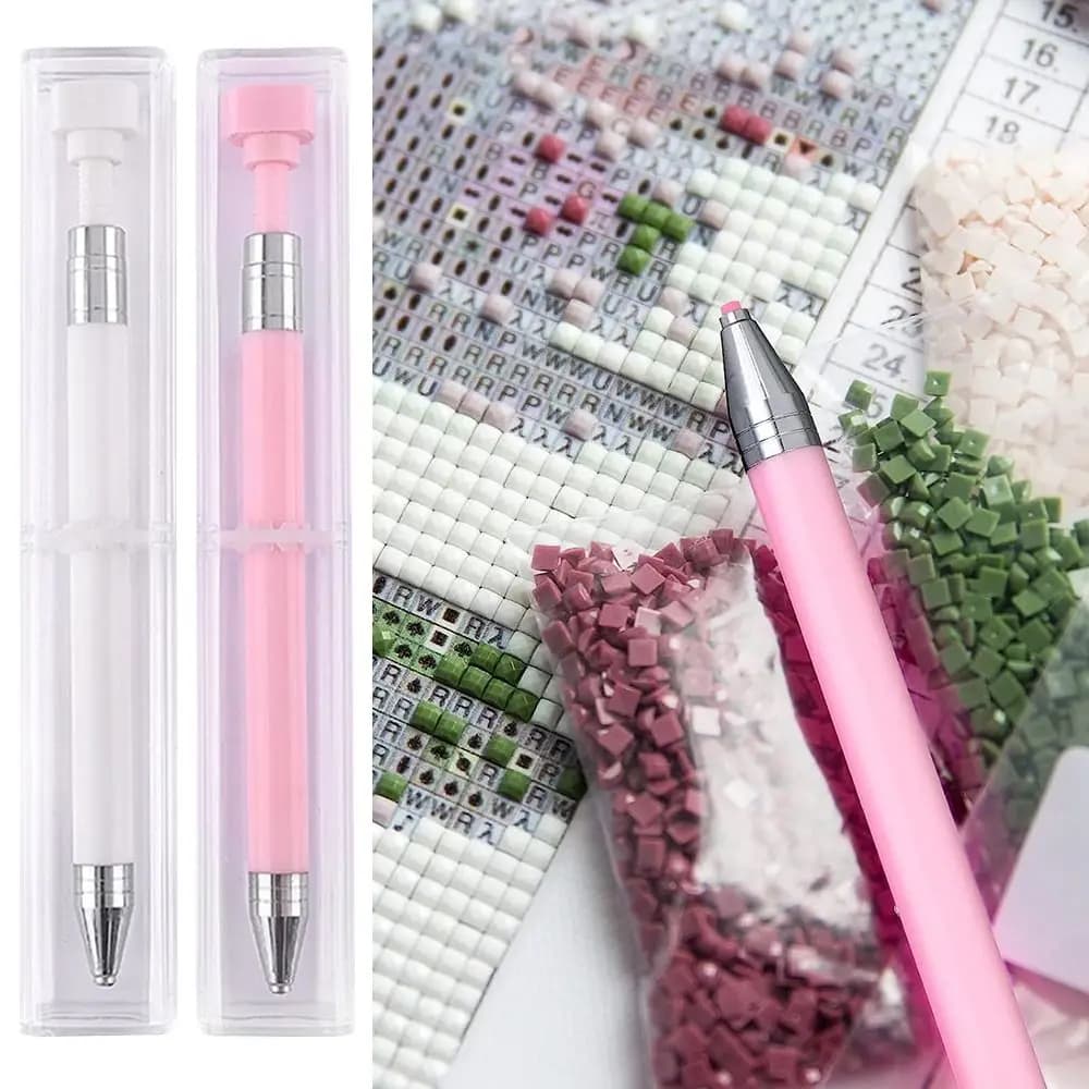Penna per pittura diamante 5D artigianale fai-da-te Meccanismo rotante multifunzionale Penna per cera ricaricabile Ricamo con impugnatura ergonomica