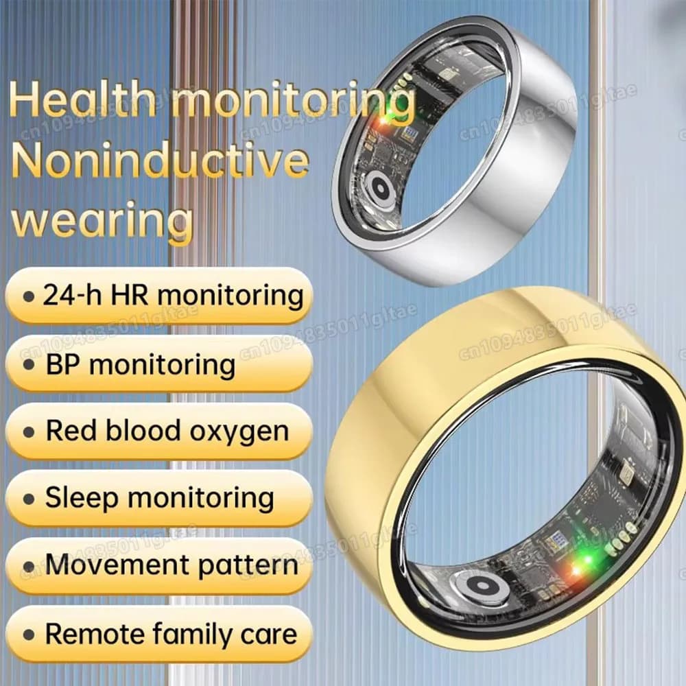 New 5ATM Smart Ring GPS Tracker Heart Rate Blood Pressure Sleep Monitor BT Call Sport Mode Smart Ring Men Women For Android IOS