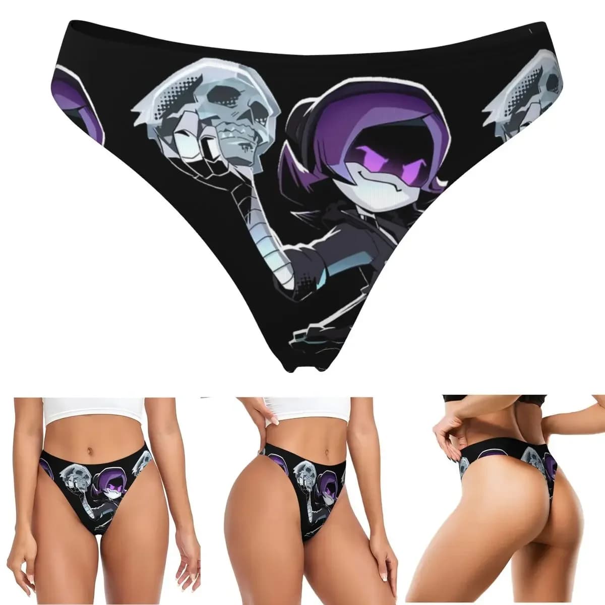 Custom Murder Drones Cartoon Anime G-string Panties Breathable Women Stretch Thongs Comfort Underwear
