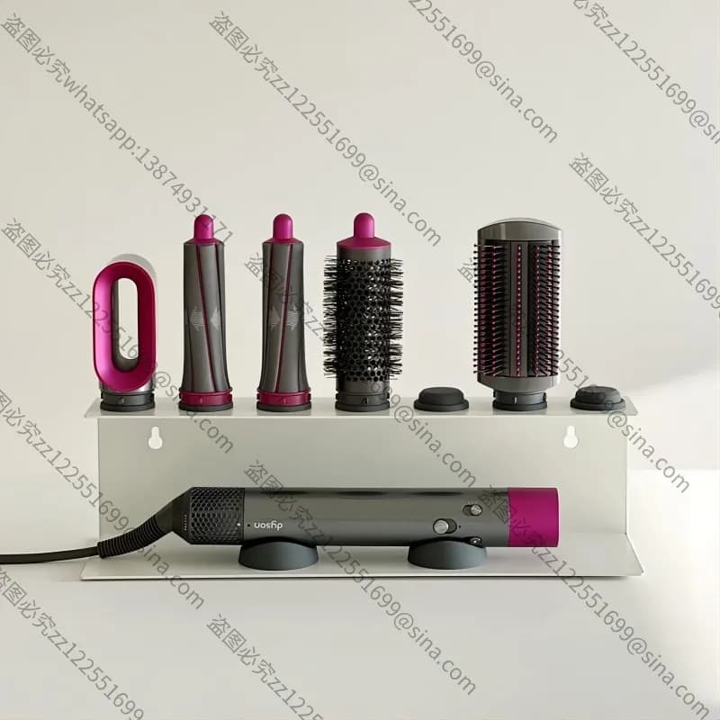 Suitable for storage rack for hair dryer without drilling, bathroom hairdryer accessories, finishing rack, hair plate,