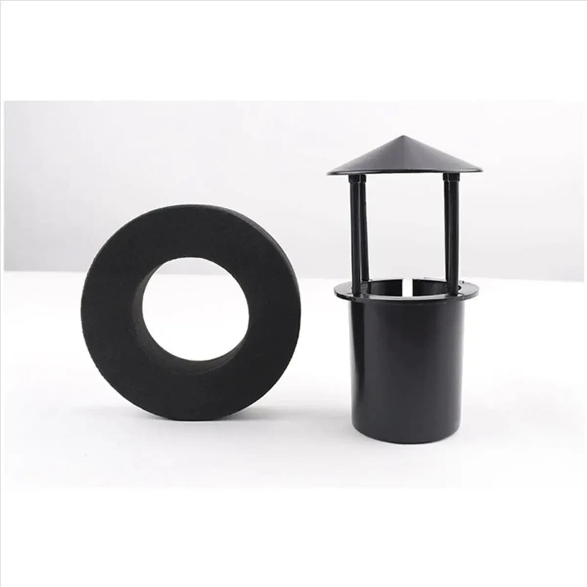 3X Generatore di nebbia galleggiante, umidificatore a ultrasuoni, nebulizzatore, fontana d'acqua, creatore di nebbia (Nero)