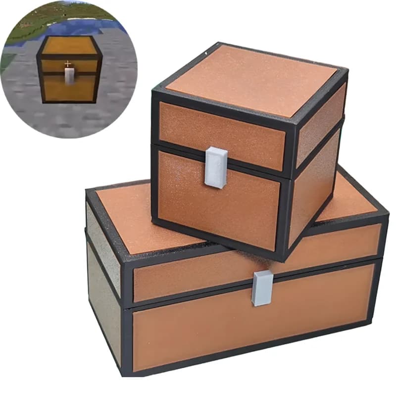 MC Scatola di immagazzinaggio Pixel magnetico Organizzatore di gioielli carino Mini giocattolo Custodia per gingilli Stile blocco Decorazione desktop Sandbox Ventole di gioco