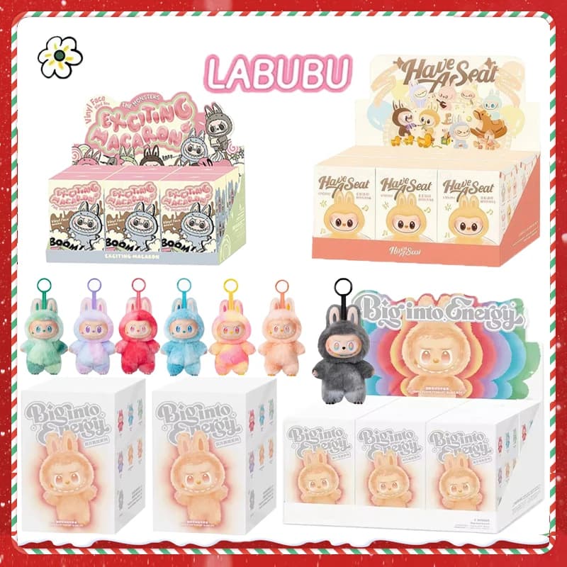 Scatola cieca per Popmart Labubu The Monsters Macarons Lisa Stesso cuore Base in vinile Serie Decorazioni giocattolo alla moda Regali di compleanno