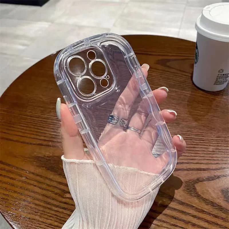 Custodia per telefono con cuscino d'aria per iPhone 17 Air 16 15 14 13 12 11 Pro Max Plus X XS XR Max Mini 7 8 Plus Non stampare materiali puri