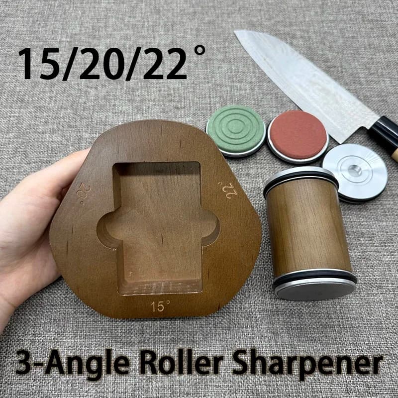 2025 3 Angles 15/20/22 ° Wood sharpeners Magnetic knife holder Diamond knife holder with stone for sharp Kitchen accessories Hot