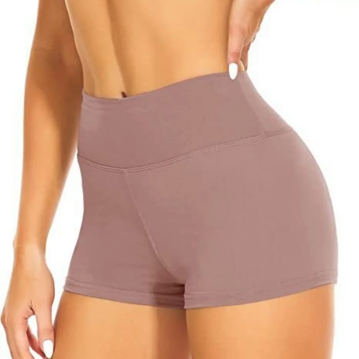Women's high waist shorts, fashionable, with elastic waist, solid color, for spring summer, casual, cycling, leggings, for yoga and fitness