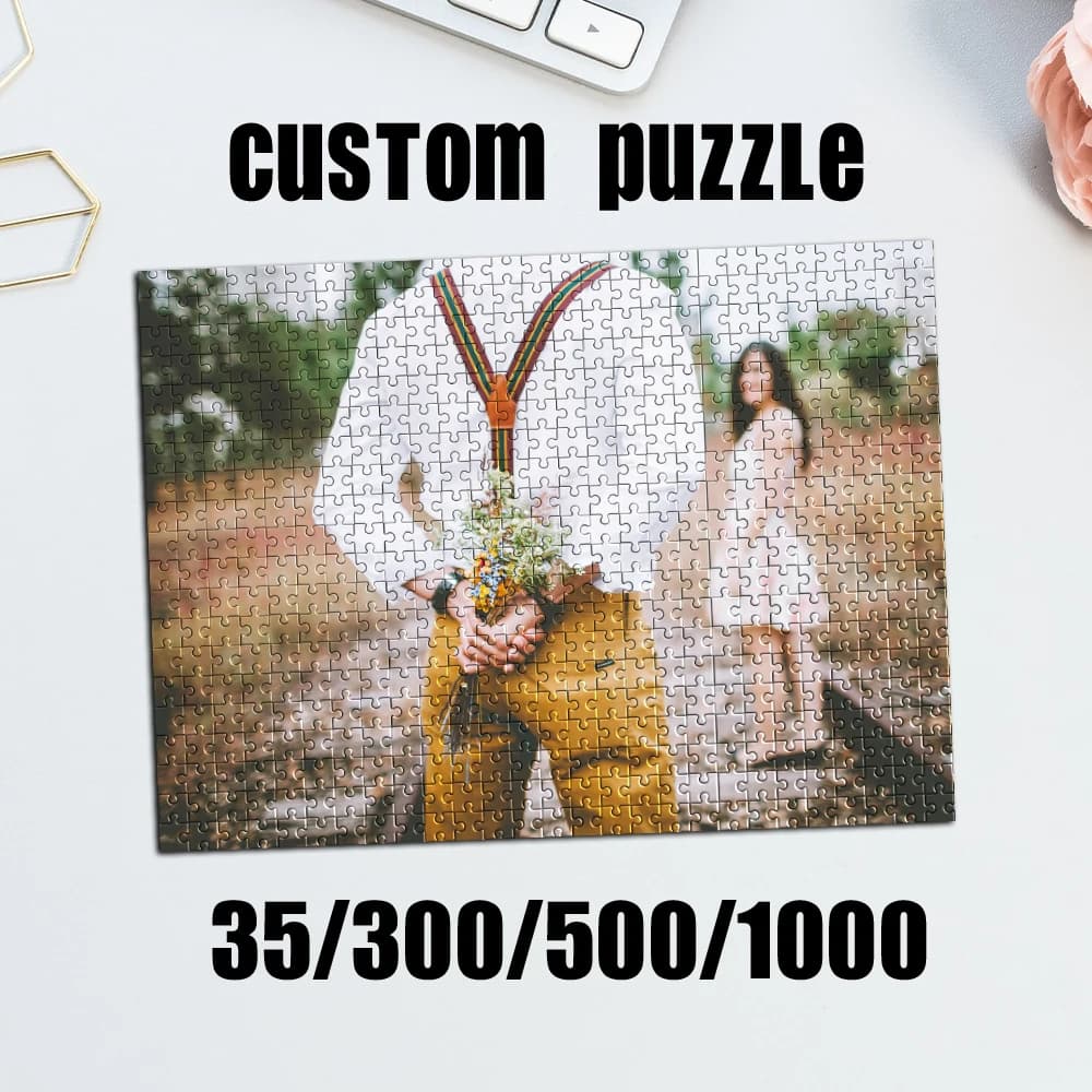 35/300/500/1000pcs Personalized Custom Photo Puzzle family photo Christmas New Year Gift Customized Paper Puzzle