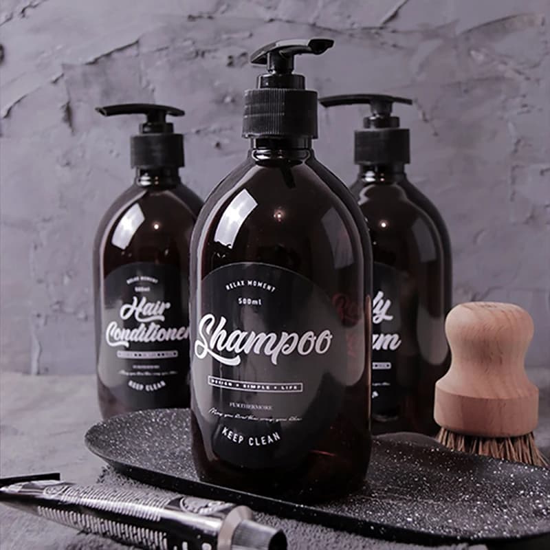 500ml bottiglia di sapone liquido per animali domestici marrone bagno doccia Gel bottiglia riutilizzabile Shampoo balsamo lozione pressa Dispenser
