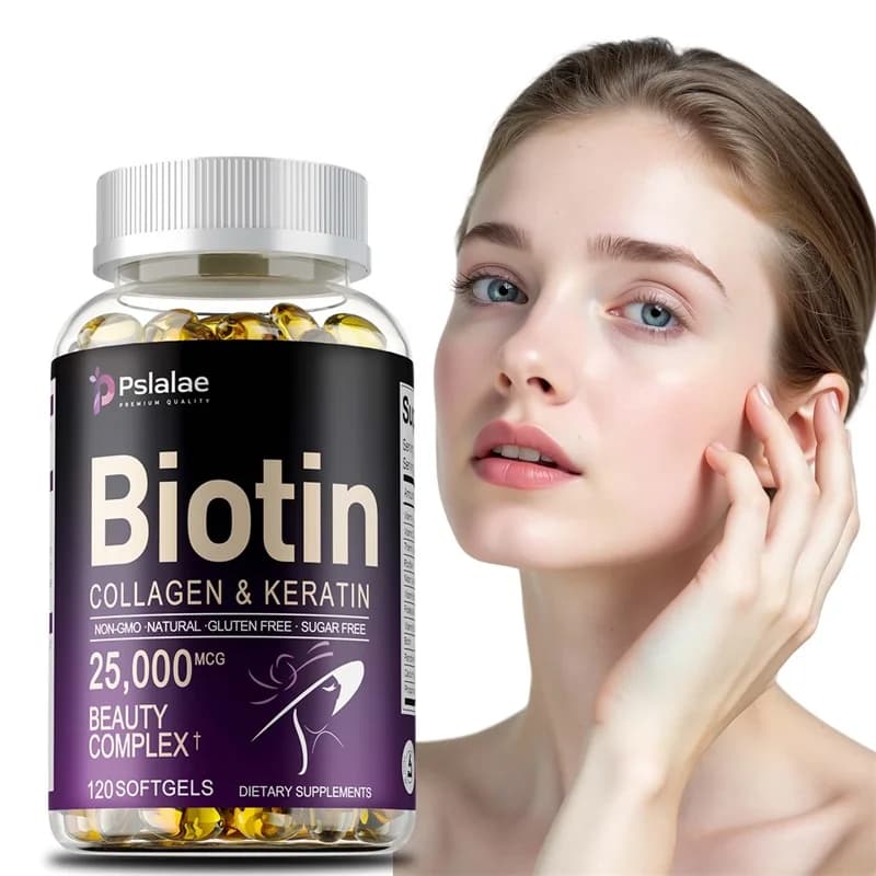 Integratore di Biotina + Collagene + Cheratina per Uomini e Donne - Aiuta a Migliorare la Salute di Capelli, Pelle e Unghie