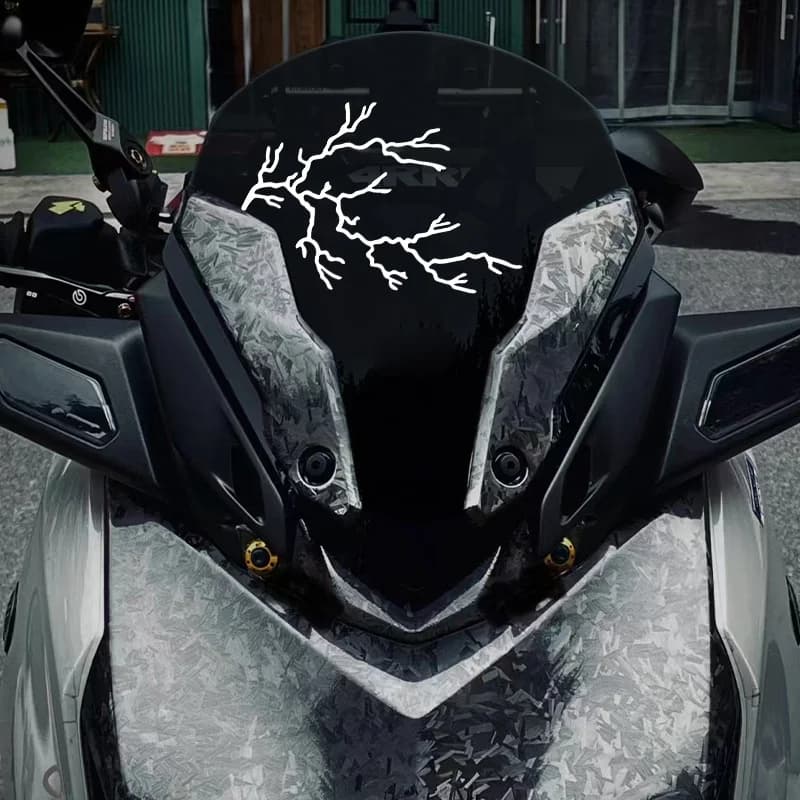 1 adesivo in vinile olografico a forma di fulmine, decalcomania impermeabile per auto, moto, casco e laptop