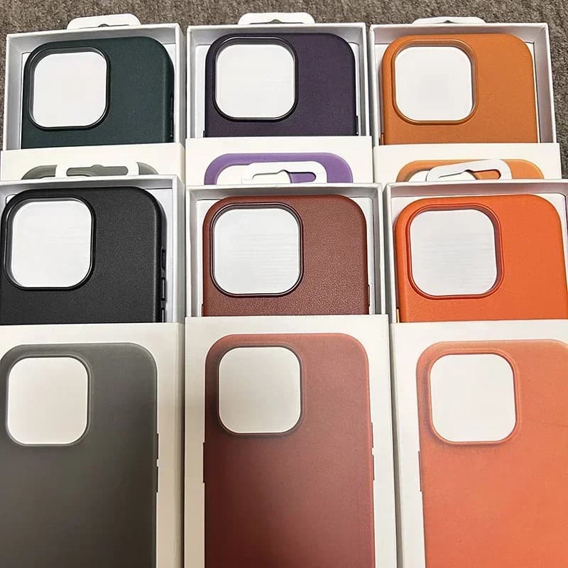 Custodia in pelle ufficiale per MagSafe per iPhone 15 Pro Max, 15 Pro, 15, 15 Plus, con animazione magnetica, protezione anti-caduta