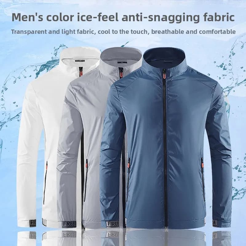 Giacca a Rapida Asciugatura con Protezione Solare per Escursionismo, Cappotto Impermeabile per Campeggio, Giacche Antipioggia, Protezione Solare per Pesca e Caccia, Abbigliamento Uomo