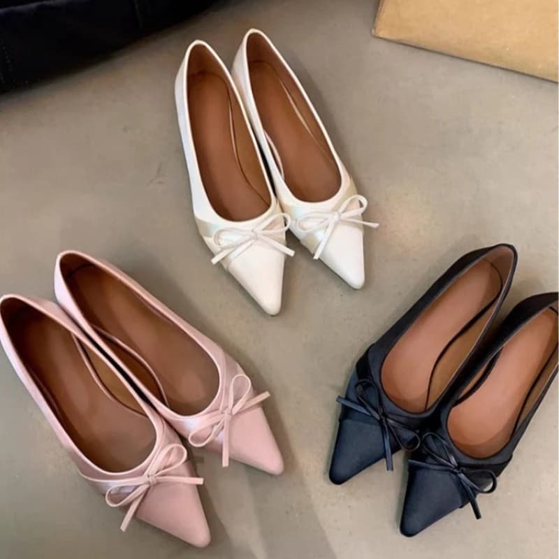 Summer New Style Chiffon Fashion Sweet Bow Casual Flat Sandals for Women, Comfortable Slip-On Shoes for Outdoor Wear 2026