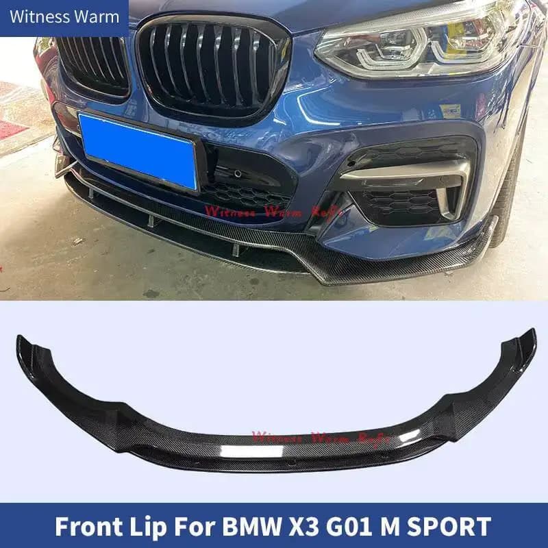 for Bmw G01 X3 G02 X4 Carbon Fiber/frp Front Bumper Lip Chin Spoiler Front Bumper Diffuser Bumpers Protector 2018+