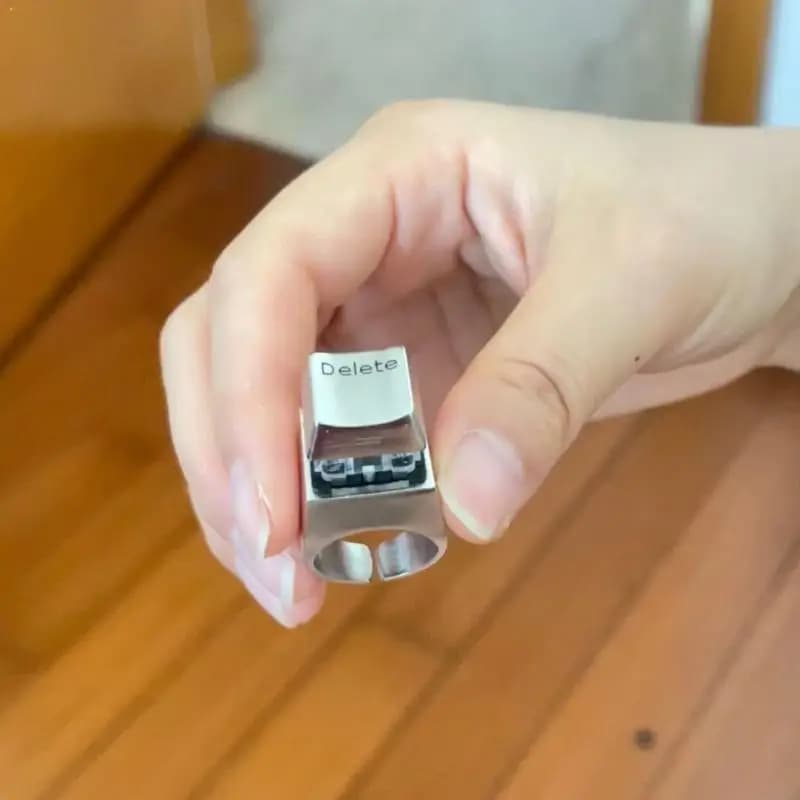 Tastiera Meccanica con Tasto Rimovibile Creativo, Rimozione con Un Clic, Antistress, Gioiello Fidget per Uomini e Donne
